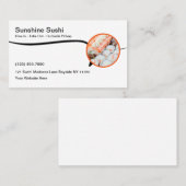 Carte De Visite Restaurant De Sushi Moderne Cuisine Japonaise (Devant / Derrière)