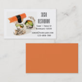Carte De Visite Restaurant de sushi moderne ou restauration (Devant / Derrière)