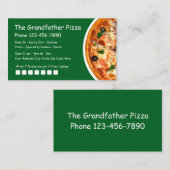 Carte De Visite Restaurant d'Italien de pizza (Devant / Derrière)