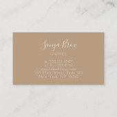 Carte De Visite Restaurant du logo Waffe Watercolor (Dos)