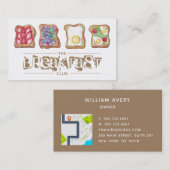 Carte De Visite Restaurant du logo Watercolor (Devant / Derrière)