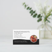 Carte De Visite Restaurant Et Distributeur De Fruits De Mer Classi (Debout devant)
