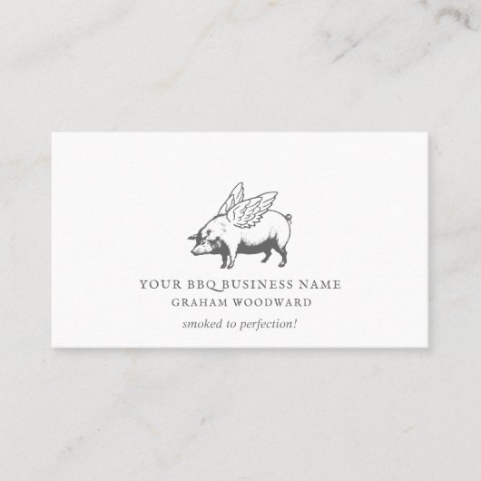 Carte De Visite Restaurant Food Truck Barbeque (Devant)