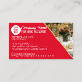 Carte De Visite Restaurant gastronomique Restauration Restauration (Devant)