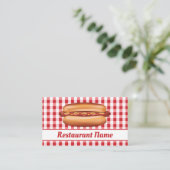 Carte De Visite Restaurant Hot Dog Stand Ou Restauration Rapide (Debout devant)