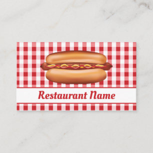 Carte De Visite Restaurant Hot Dog Stand Ou Restauration Rapide