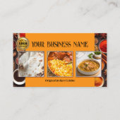 Carte De Visite Restaurant indien QR Code Photo Médias sociaux (Devant)