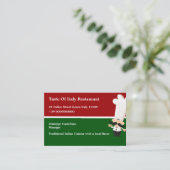 Carte De Visite Restaurant Italien Style Européen (Debout devant)