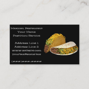 Carte De Visite Restaurant mexicain
