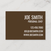 Carte De Visite Restaurant mexicain Beef Taco Chef personnel (Dos)