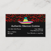 Carte De Visite Restaurant mexicain Cuisine authentique (Devant)