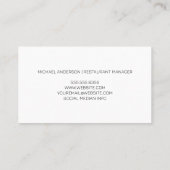 Carte De Visite Restaurant moderne | Bar café | Code QR (Dos)