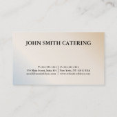 Carte De Visite Restaurant moderne blanc et noir Chef (Dos)