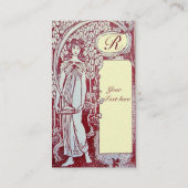 Carte De Visite RESTAURANT MONOGRAM Rouge Brown Cream Pearl (Dos)
