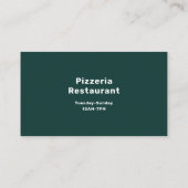 Carte De Visite Restaurant Pizzeria (Dos)