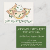 Carte De Visite Restaurant polonais Diner Dumplings Pierogies Nour (Devant / Derrière)