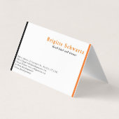 Carte De Visite Restaurant professionnel élégant et restauration (Dos)