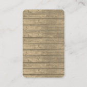 Carte De Visite Restaurant Rustic Wood, Iron Skillet Traiteur (Dos)