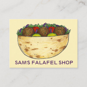 Carte De Visite Restaurant sandwich Falafel Cuisine Aliments