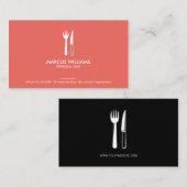 Carte De Visite Restaurant Silverware (Devant / Derrière)