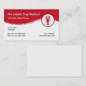 Carte De Visite Restaurant simple de fruits de mer (Devant / Derrière)