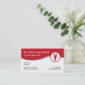 Carte De Visite Restaurant simple de fruits de mer (Debout devant)