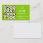 Carte De Visite Restaurant Sushi moderne ou restauration Busin (Devant / Derrière)