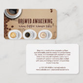 Carte De Visite Restaurant | Tasses de café infusé (Devant / Derrière)