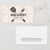 Carte De Visite Restaurant Ustensiles | Barbecue | Chef (Devant / Derrière)