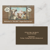 Carte De Visite Restaurant végétalien (personnalisable) (Devant / Derrière)