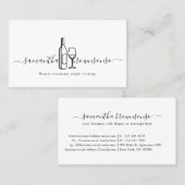 Carte De Visite Restaurant vinicole dessin d'art simple (Devant / Derrière)