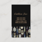 Carte De Visite Restaurant Wedding planner de réception (Dos)