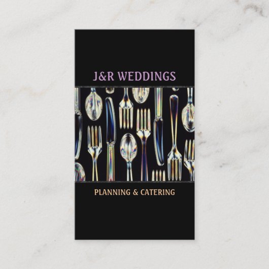 Carte De Visite Restaurant Wedding planner de réception (Devant)