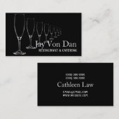 Carte De Visite Restaurant Wedding planner de réception (Devant / Derrière)