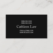 Carte De Visite Restaurant Wedding planner de réception (Dos)