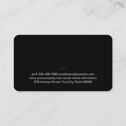 Carte De Visite Restauration (Dos)