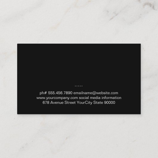 Carte De Visite Restauration (Dos)