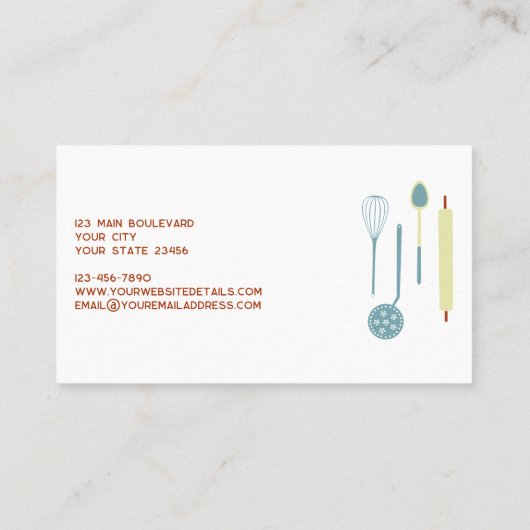 Carte De Visite Restauration (Dos)