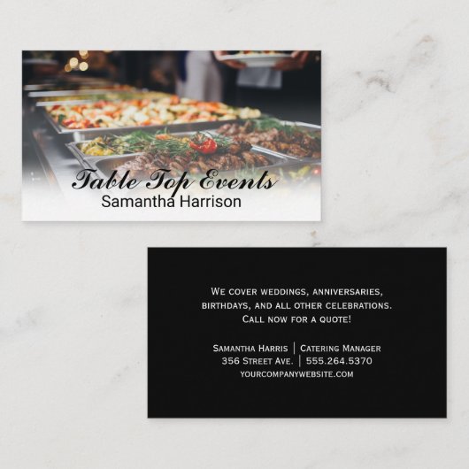 Carte De Visite Restauration (Devant / Derrière)