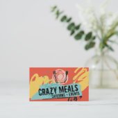 Carte De Visite Restauration abstraite de chef d'ustensiles de (Debout devant)