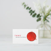 Carte De Visite Restauration asiatique chinoise blanche rouge de (Debout devant)