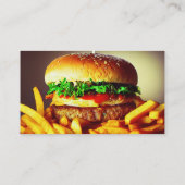 Carte De Visite Restauration Bacon Bacon Oeuf Burger House Restaur (Dos)