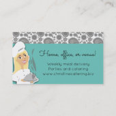 Carte De Visite Restauration blonde de couleur de chef fait sur (Dos)