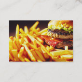 Carte De Visite Restauration Burger Boeuf Et Fries House Restauran (Dos)