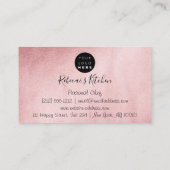 Carte De Visite Restauration Chef Personnel Cuisine Couteaux Rose (Dos)