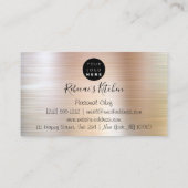 Carte De Visite Restauration Chef Personnel Cuisine Couteaux Rose  (Dos)