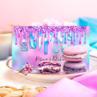 Carte De Visite Restauration Chef Personnel Cuisine Knifes Hologra