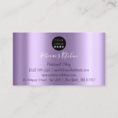 Carte De Visite Restauration Chef Personnel Cuisine Purple Blue Dr (Dos)