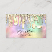 Carte De Visite Restauration Chef Personnel Cuisine Ustensiles d'o (Devant)