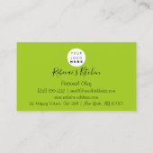 Carte De Visite Restauration Chef personnel Restaurant Citron vert (Dos)